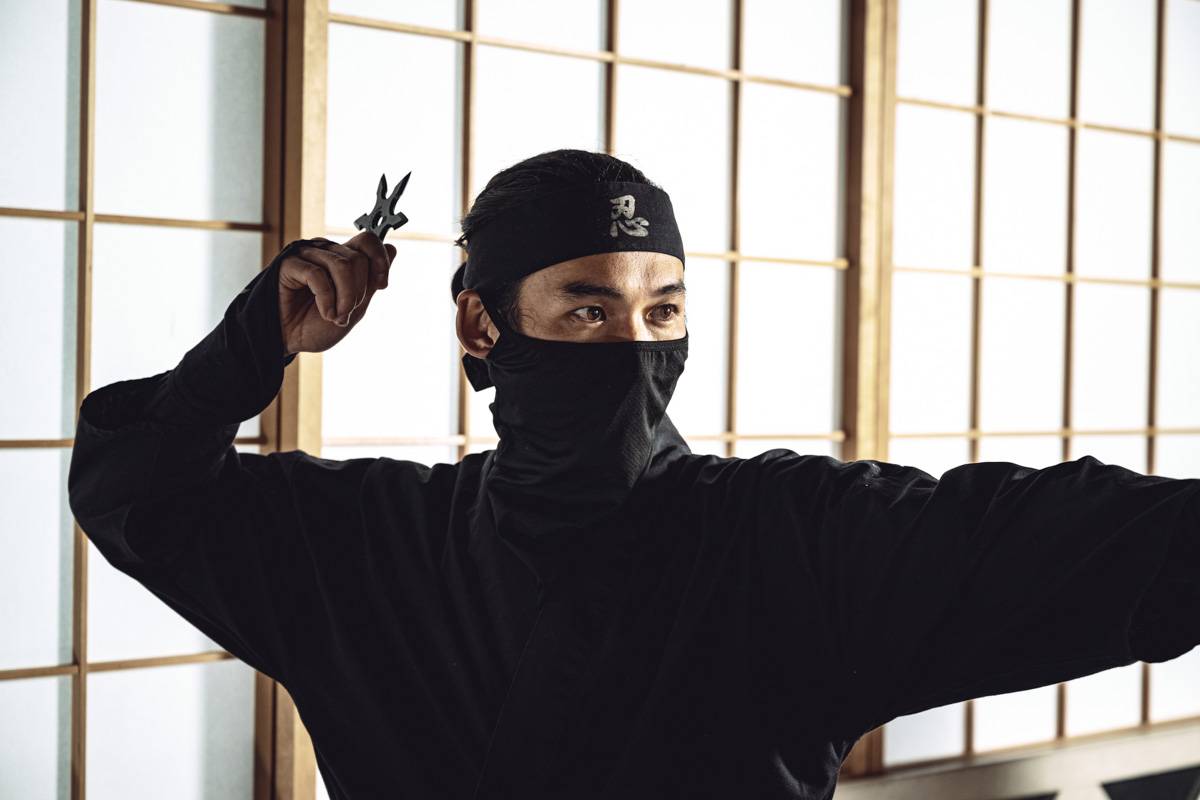 Ninja experience in Kyoto with shuriken practice