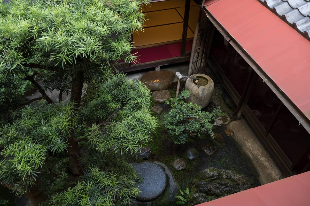 Traditional machiya interior for Kyoto tea ceremony