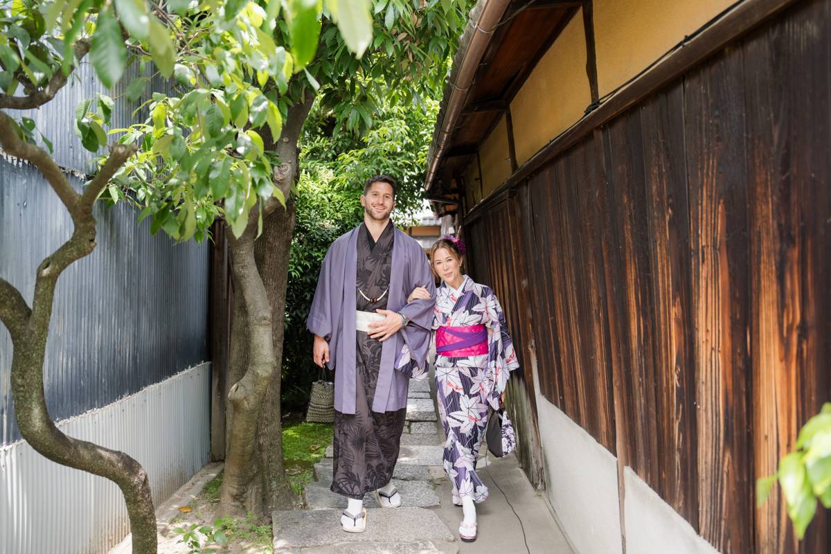 Traditional kimono portrait in Kyoto