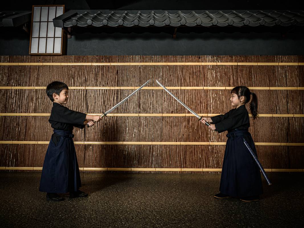 A family enjoying another memorable samurai moment