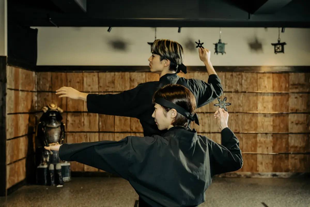Ninja star throwing competition in Asakusa