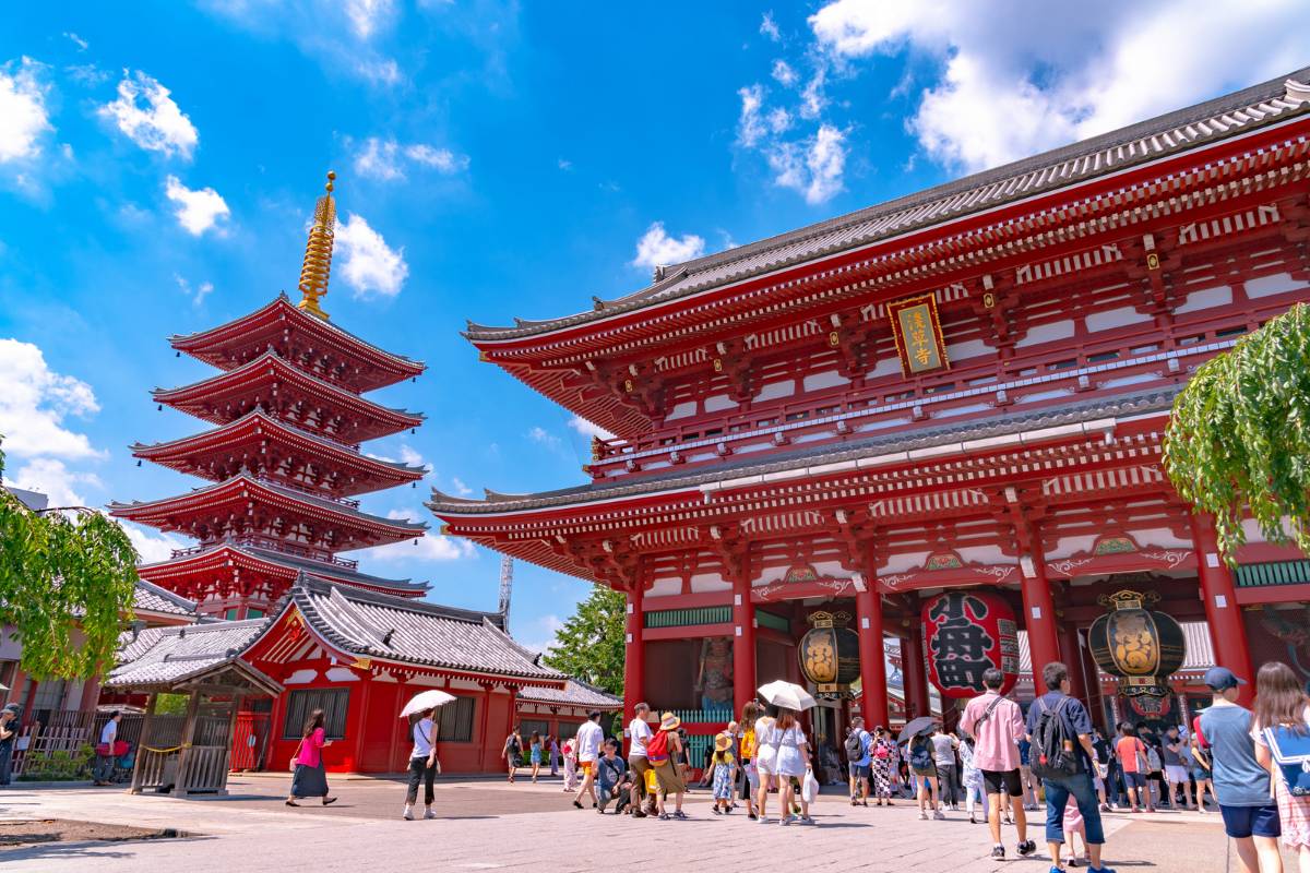 Senso-ji Temple area near Kimono Tea Ceremony Maikoya Asakusa