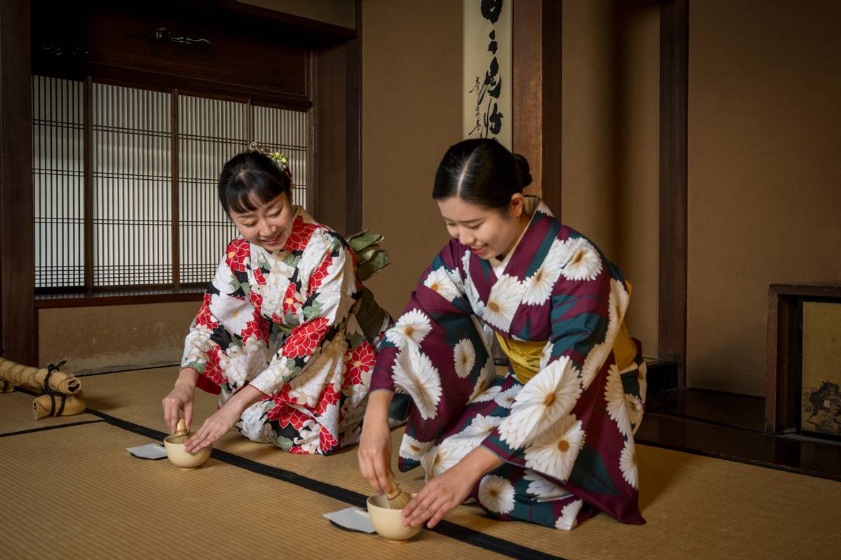 Hands-on tea ceremony experience in Kyoto with kimono and matcha