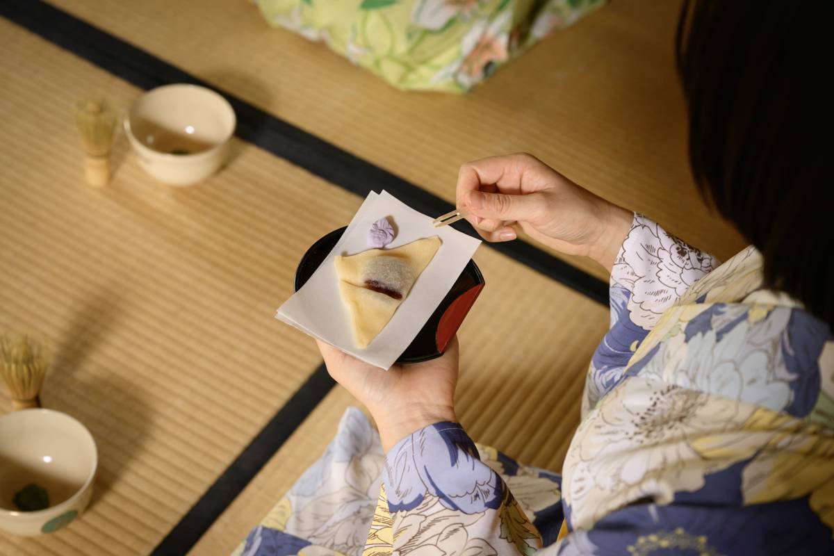 Japanese sweets served as part of the tea ceremony experience