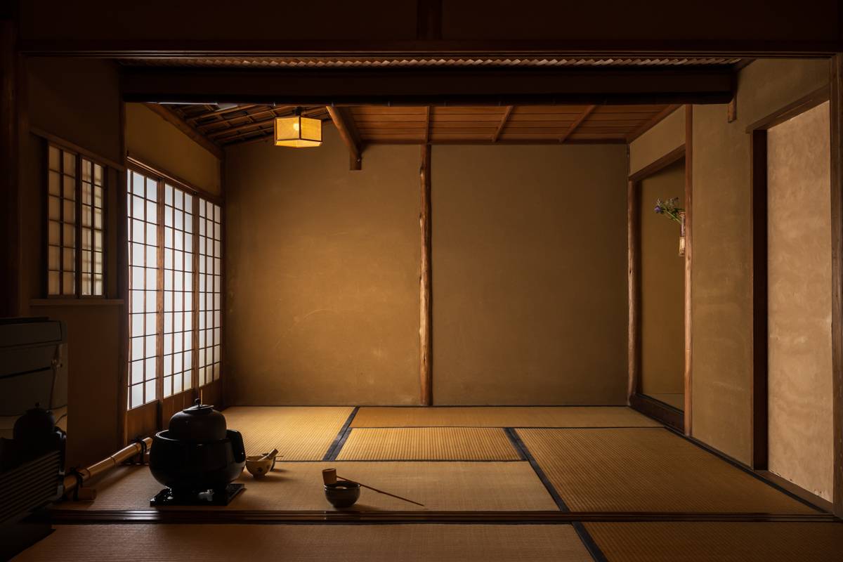 Historic Kyoto machiya townhouse tea room