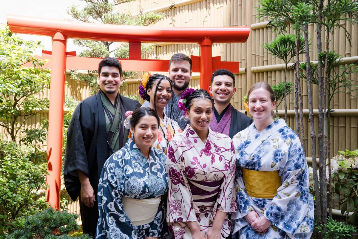Guest enjoying Kyoto in a traditional kimono