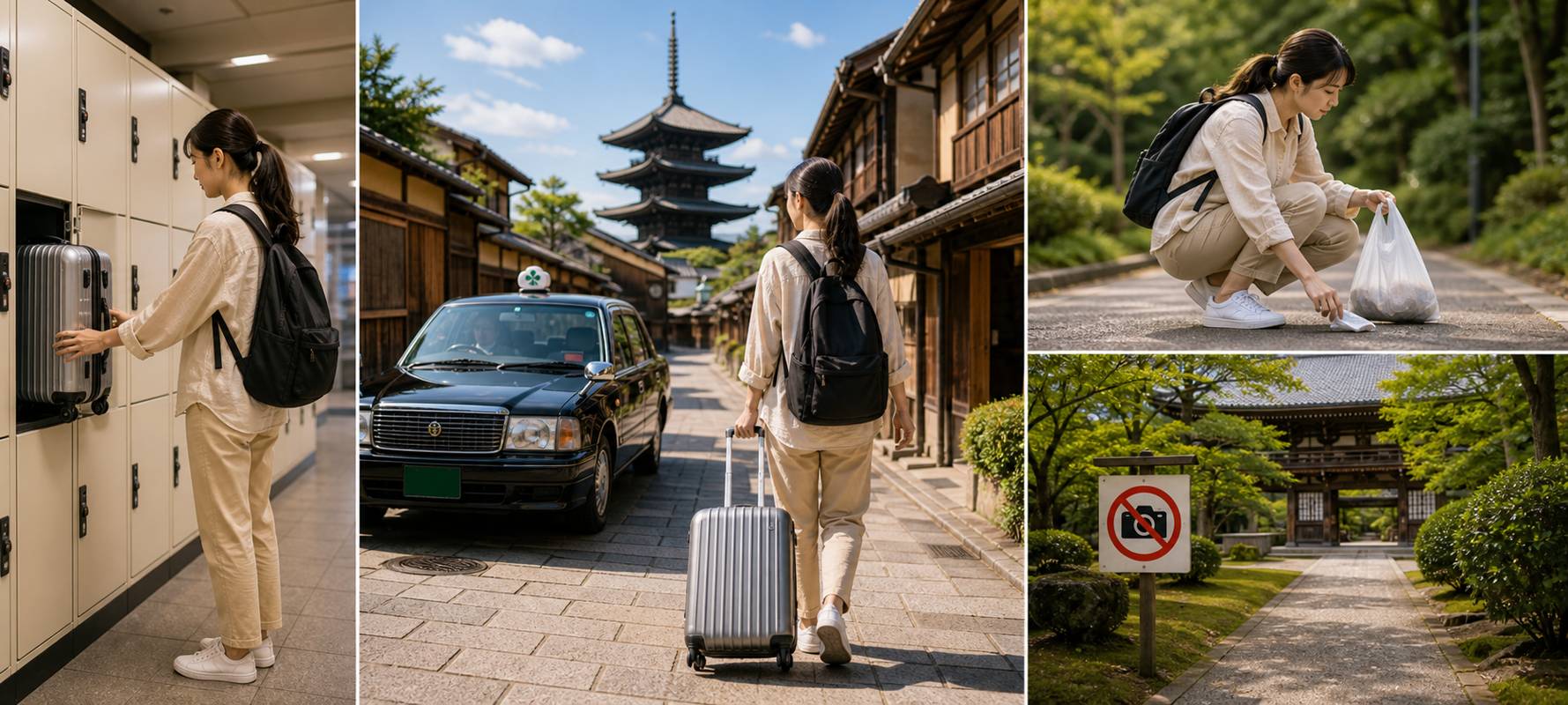 Kyoto travel tips luggage taxi trash manners and respectful sightseeing